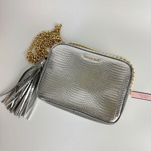 Victoria's Secret Metallic Silver Crossbody Bag